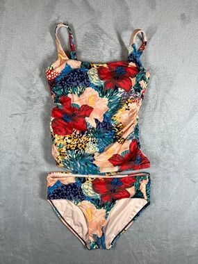 Athleta Women’s Square Neck Bra Cup Tankini Swim Top 34 B/C with Bottoms